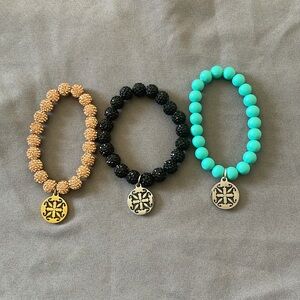 Rustic Cuff Gold and Blue Bohemian Accessories